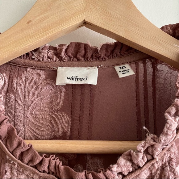 🍂fall drop🍂 Aritzia Wilfred Lourdes Blouse Dusty Rose pink - Picture 4 of 5